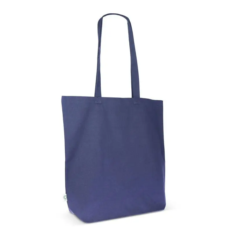GOTS Zertifizierte Tasche mit Langen Henkeln, 270 g/m² in Dunkelblau – Robust & Chic