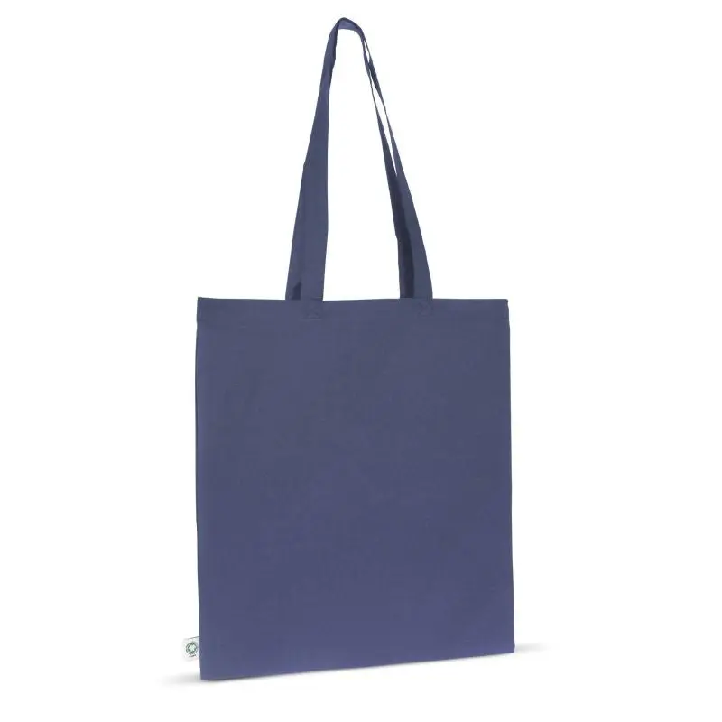 GOTS Zertifizierte Tasche Lange Henkel 140 g/m² - Dunkelblau, Nachhaltige Wahl