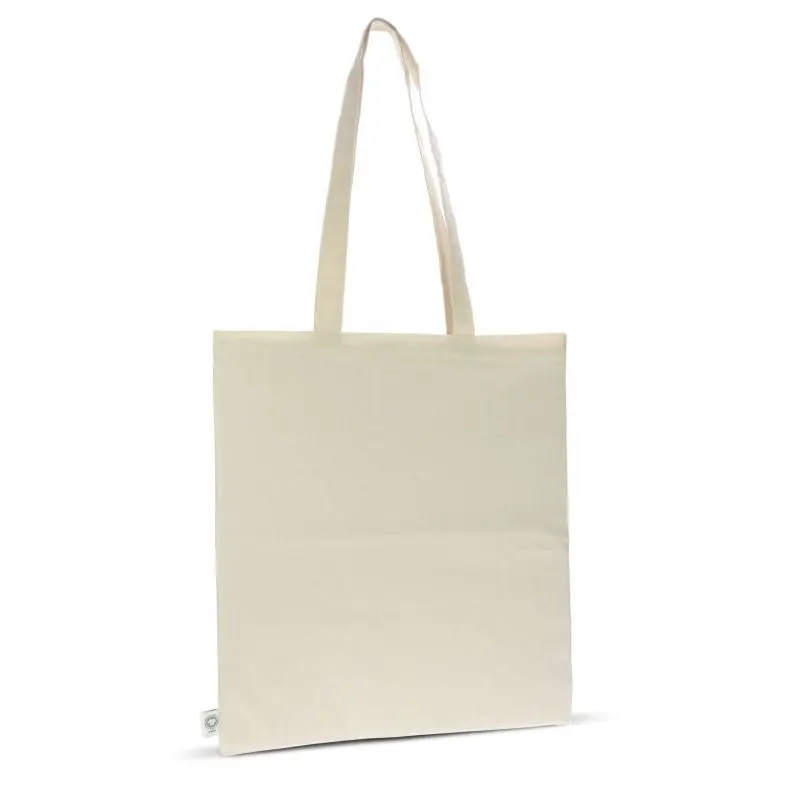 GOTS Zertifizierte Tasche mit Langen Henkeln, 140 g/m² in Ecru – Nachhaltig & Stilvoll