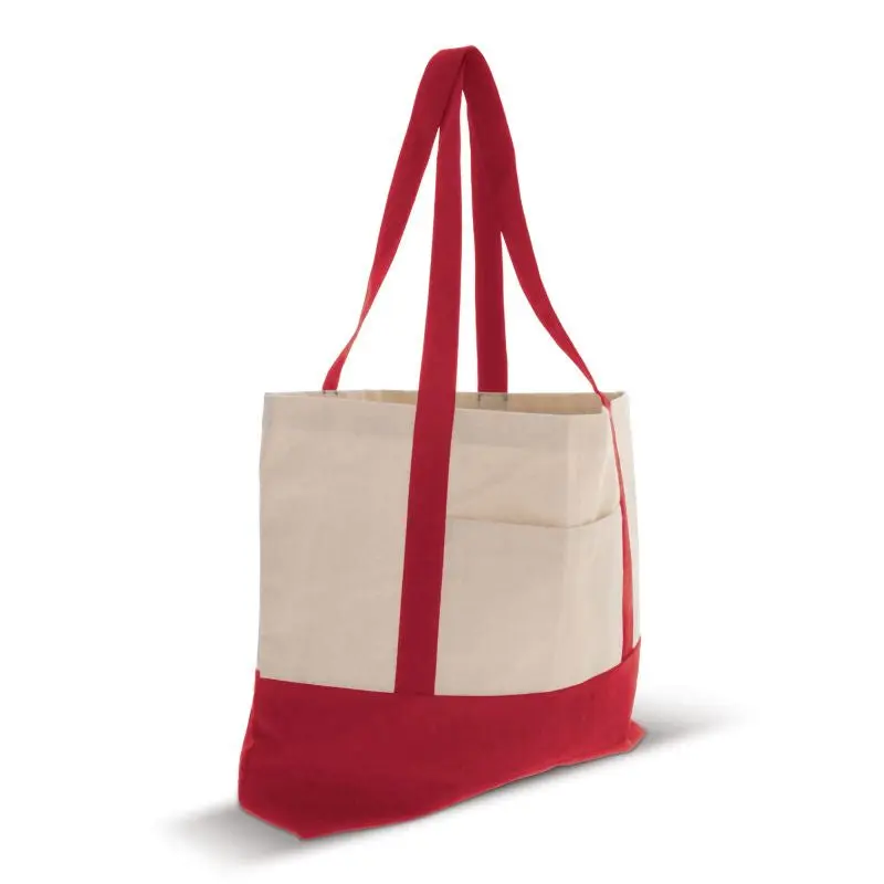 Rote Baumwoll-Strandtasche OEKO-TEX 280 g/m² – Umweltfreundlich & Stabil