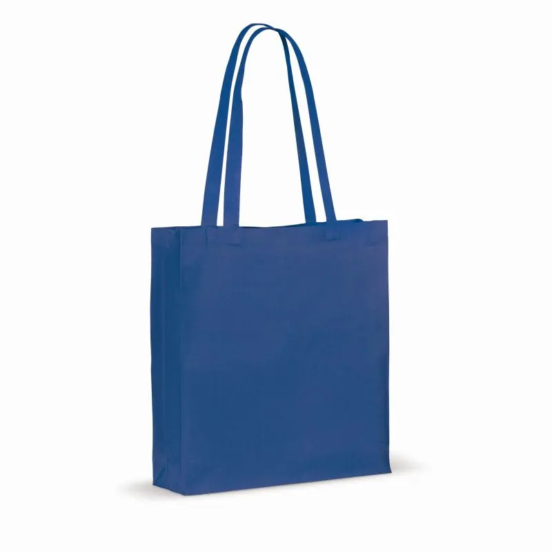 Recycelte Blaue Baumwolltasche 140g/m², 38x10x42 cm, Stylisch & Praktisch