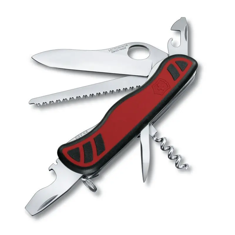FORESTER M GRIP Schweizer Taschenmesser: Rot-Schwarz, Multifunktional, Robust für Outdoor