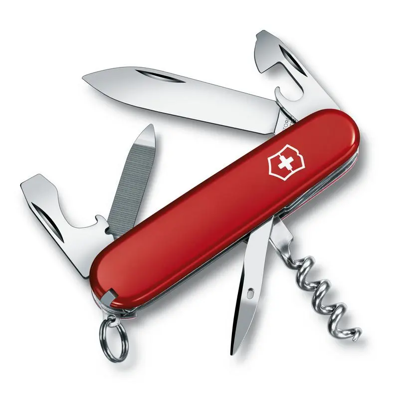 SPORTSMAN Schweizer Taschenmesser: Rot, Vielseitig, Robust für Outdoor und Alltag
