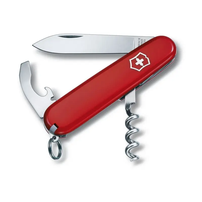 WAITER Schweizer Taschenmesser: Rot, Kompakt, Vielseitig für Alltag und Outdoor