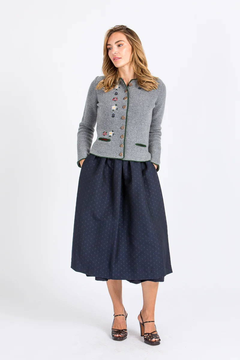 Almliebe Strickjacke Donauwörth Mittelgrau