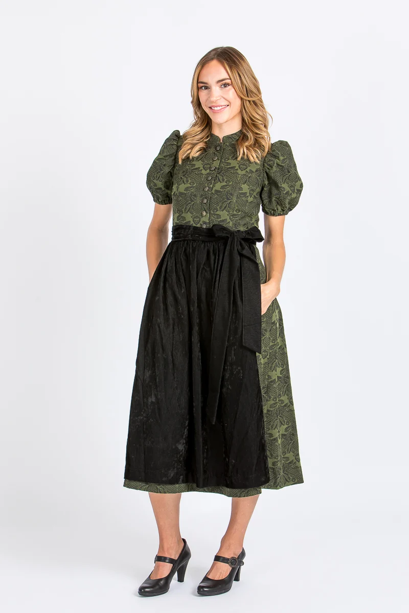 Almliebe Ärmeldirndl Therese khaki