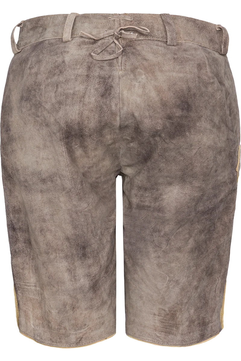 Damen Lederhose kurz mit dekorativem Hosenlatz
