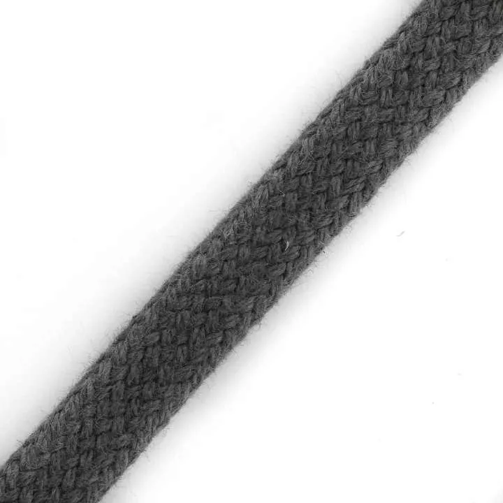 Flechttresse Grau – Baumwollkordel FLECHTTRESSE-GRAU