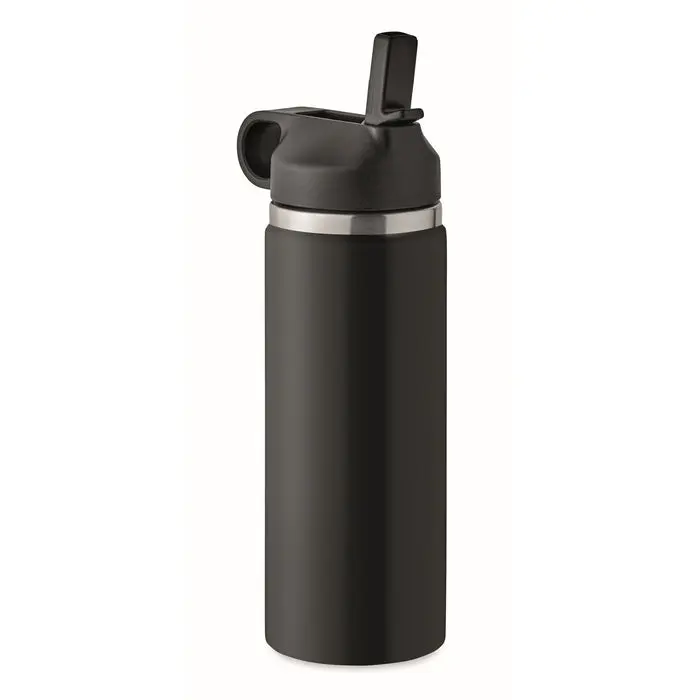 Schwarz IVALO 500ml Doppelwand-Isolierflasche, modern