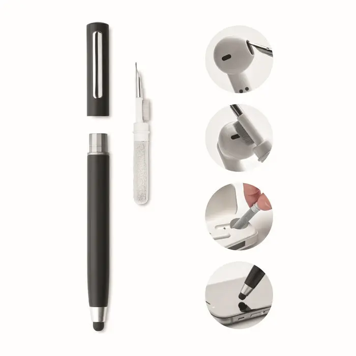 CLEANPEN Kugelschreiber mit Reinigungsset – Schwarz, Multifunktional