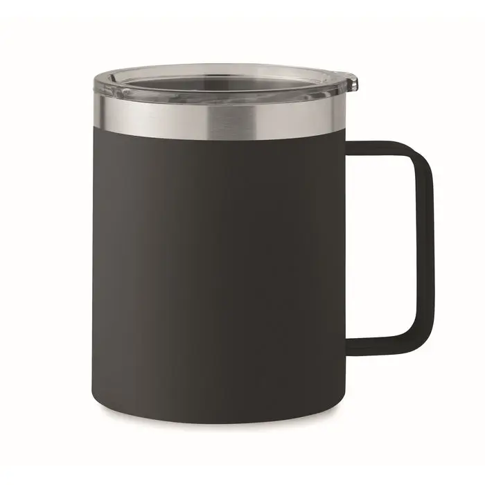 INARI Doppelwandiger Becher 300ml in Schwarz: Isoliert & Stilvoll