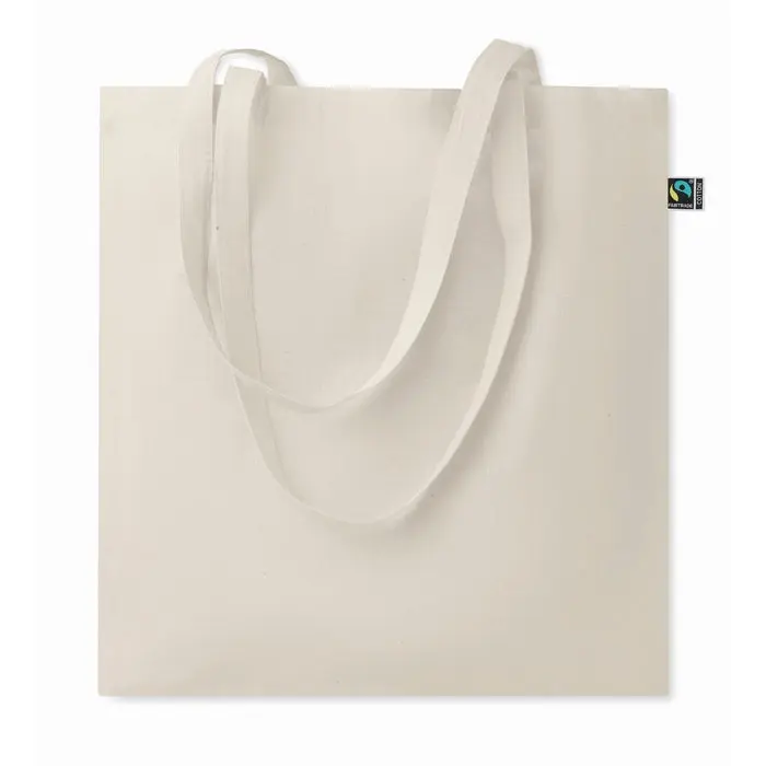 Nachhaltige Einkaufstasche Fair Trade OSOLE - Beige Umweltfreundliche Tragetasche aus fair gehandelter Baumwolle