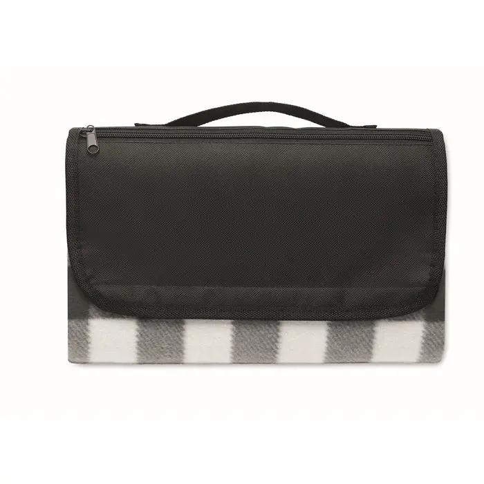 CALY Picknickdecke aus RPET-Fleece - Schwarz, Nachhaltig & Komfortabel