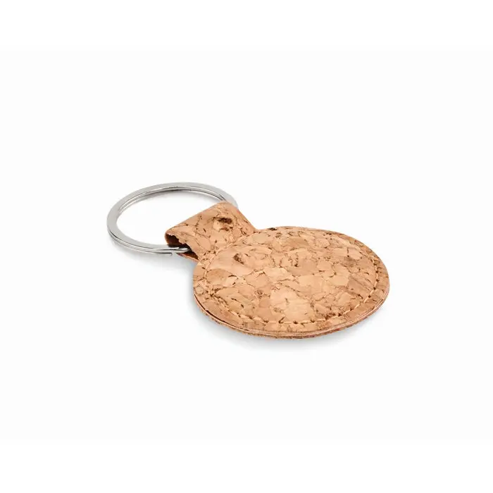 CINCIN Runder Schlüsselring aus Kork, Beige, Funktional & Ökologisch
