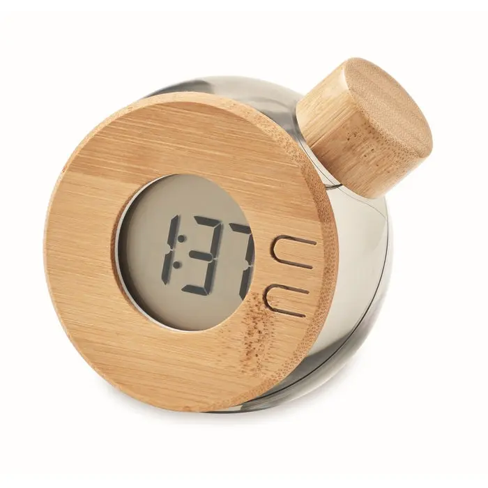 DROPPY LUX Wasserbetriebene LCD-Uhr - Transparent Grau, Innovativ