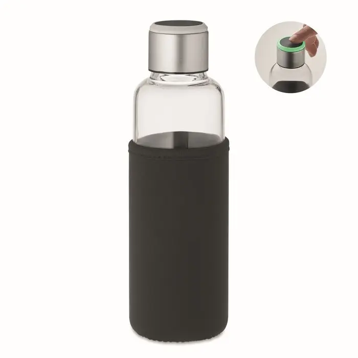Flasche Trink-Erinnerung 500ml INDER - Schwarz