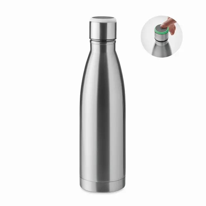 Mattsilber DEREO 500ml Doppelwand-Isolierflasche, elegant