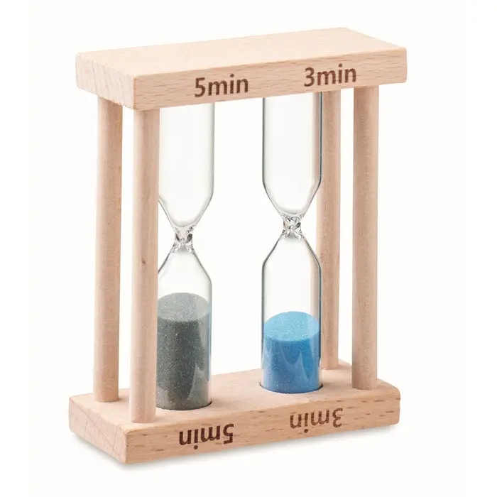 2in1 Sanduhr BI aus Holz - Multifunktional & Natürlich