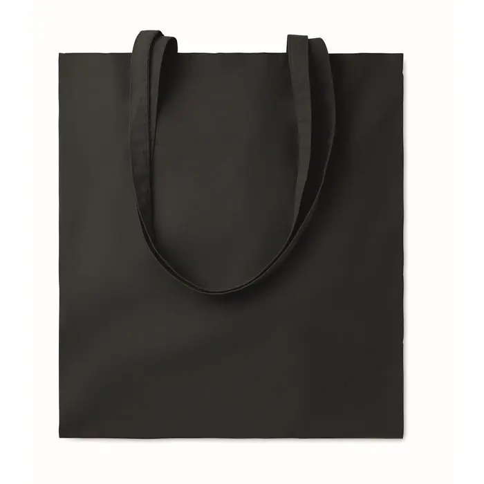 TURA COLOUR Schwarze Bio-Baumwoll-Einkaufstasche, Chic & Öko
