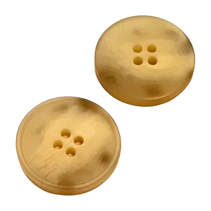 Hornimitatknopf Beige 4-Loch-Knopf – Mantel- und Jackenknopf HI-124