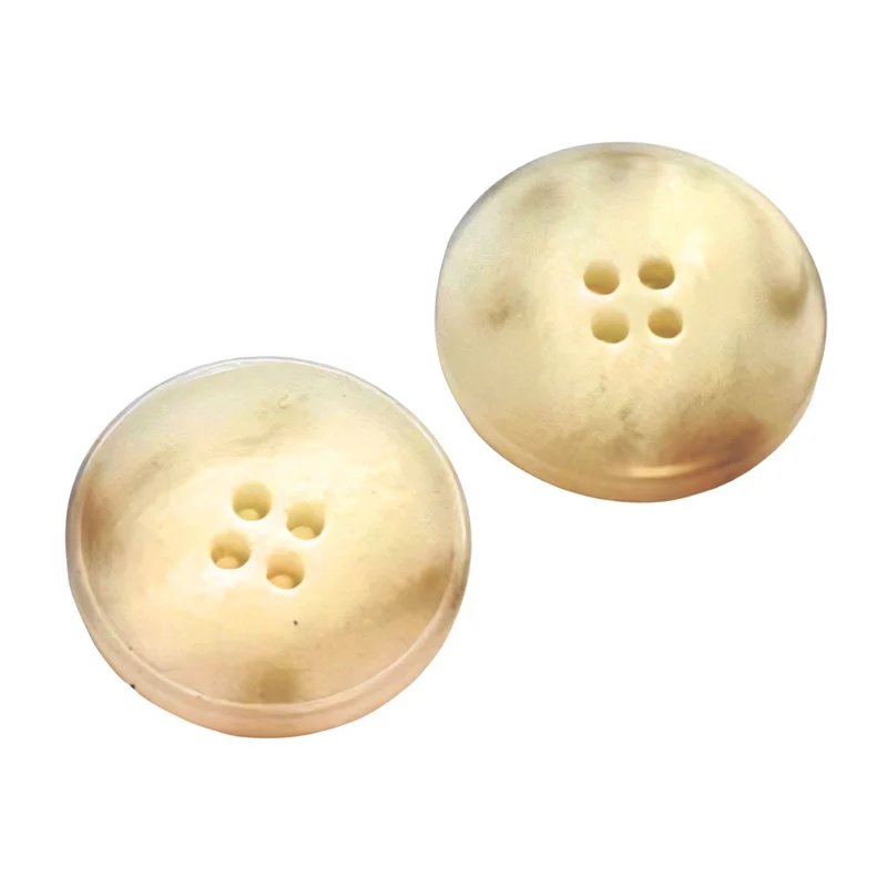 Hornimitatknopf Beige 4-Loch-Knopf – Mantel- und Jackenknopf HI-124