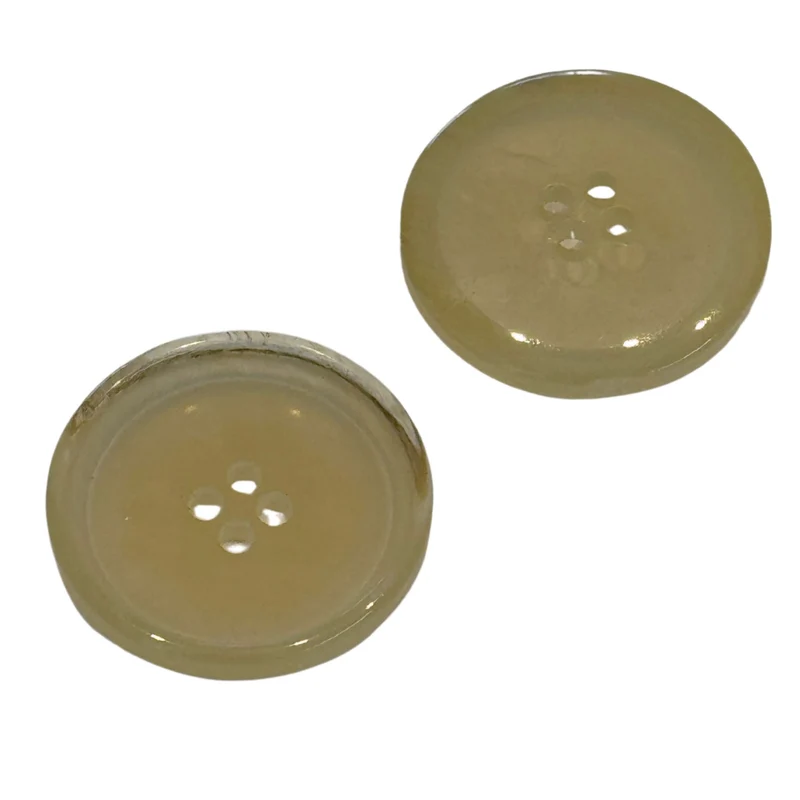 Hornimitatknopf Beige 4-Loch-Knopf – Mantel- und Jackenknopf HI-125