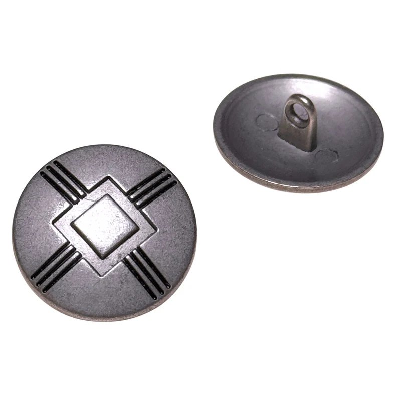 Metallknopf Muster Altsilber-Silber – Uniformknopf MK-221-AS