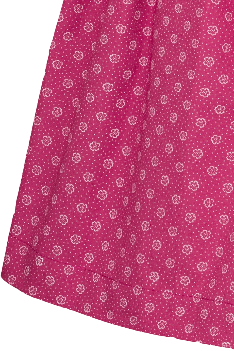 Kinderdirndl mit floralem Muster und Perlmuttknöpfen - pink