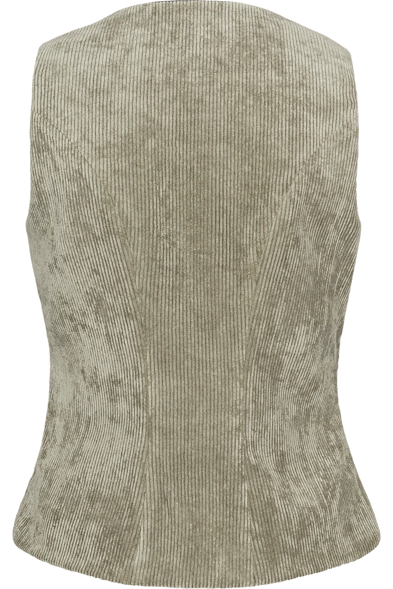 Damen Cord-Trachtenmieder mit Stretchanteil - oliv