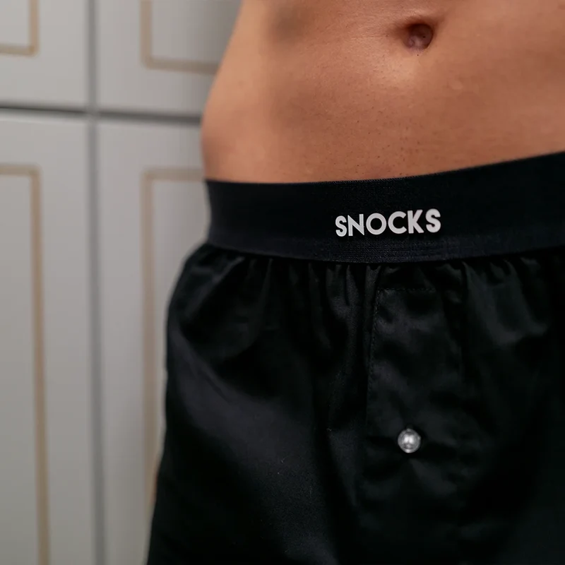 American Boxershorts mit Gummibund | Schwarz