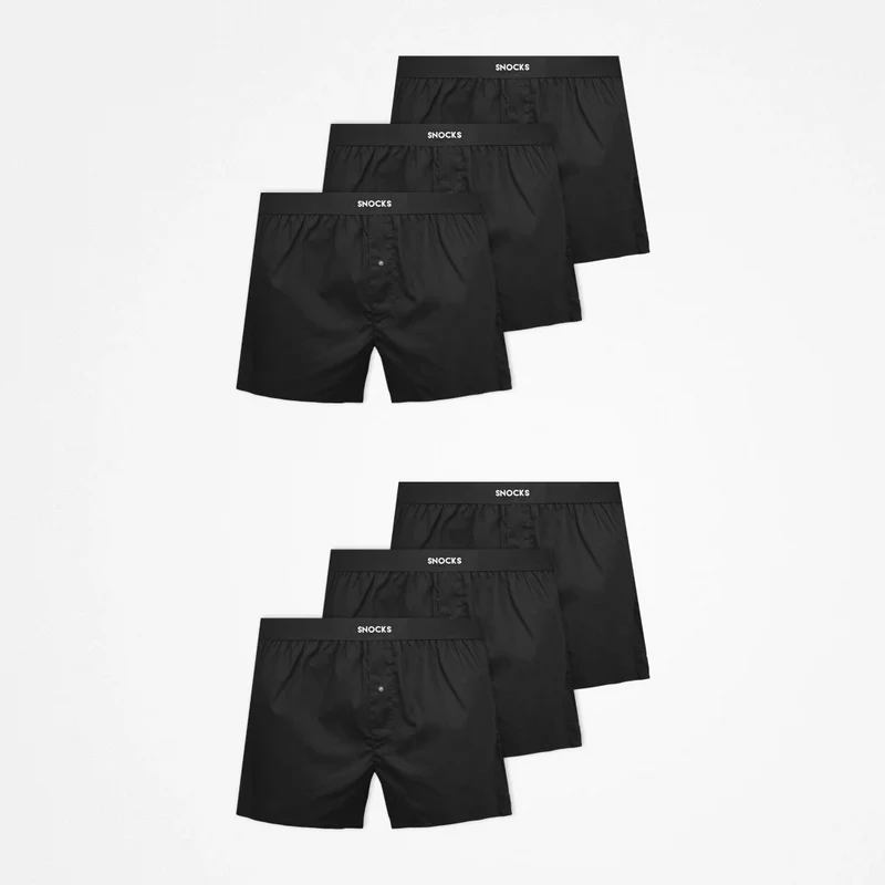 American Boxershorts mit Gummibund | Schwarz