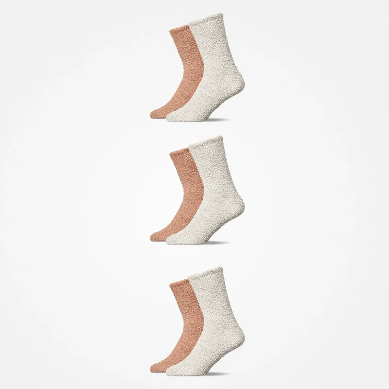 Kuschelsocken | Mix (Braun/Offwhite)
