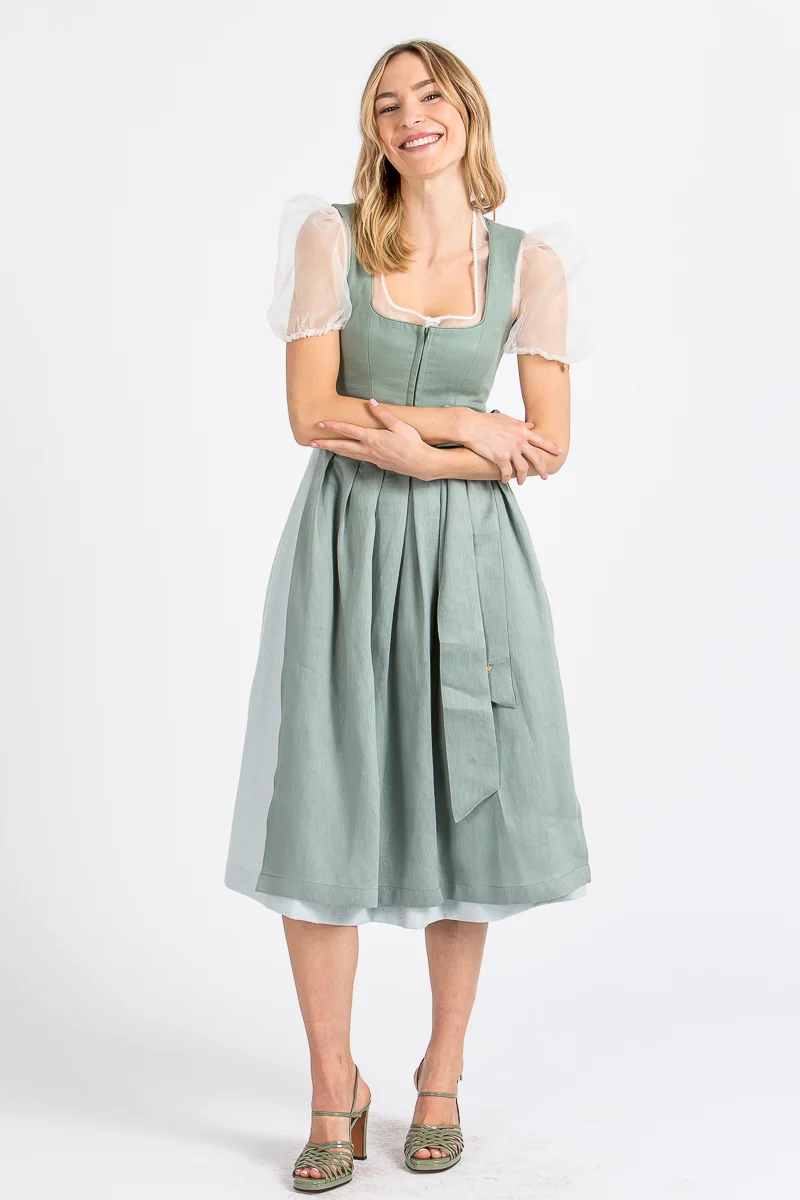Alpenherz Dirndl mit abnehmbaren Flügelärmel Marie mint