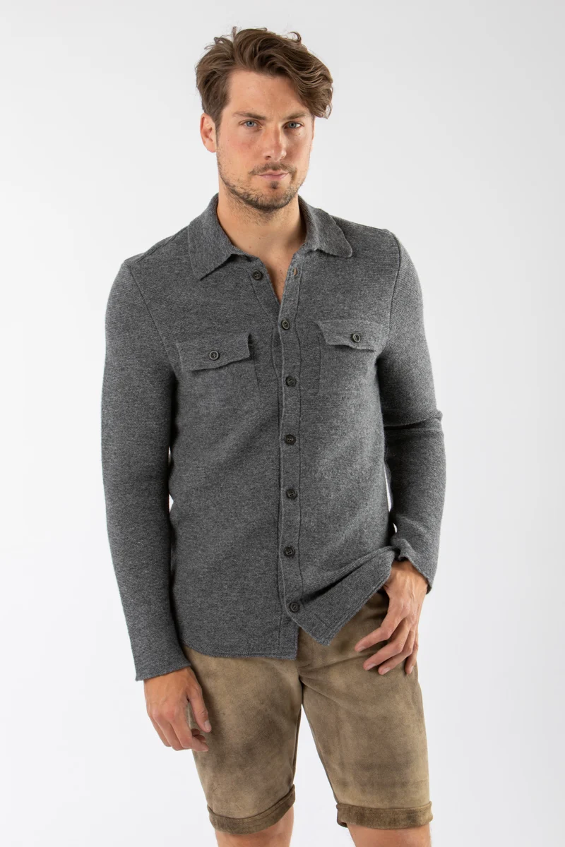 2964 Garmisch Strickhemd grau