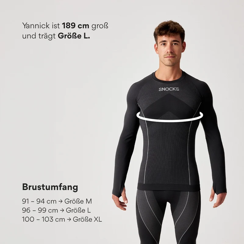 Thermounterhemd Herren | Schwarz