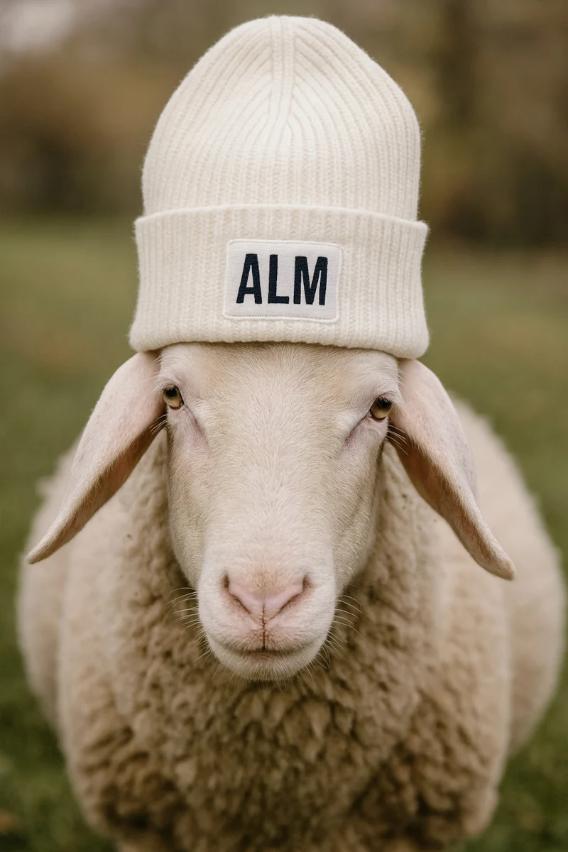 Almliebe Kaschmir Mütze High offwhite