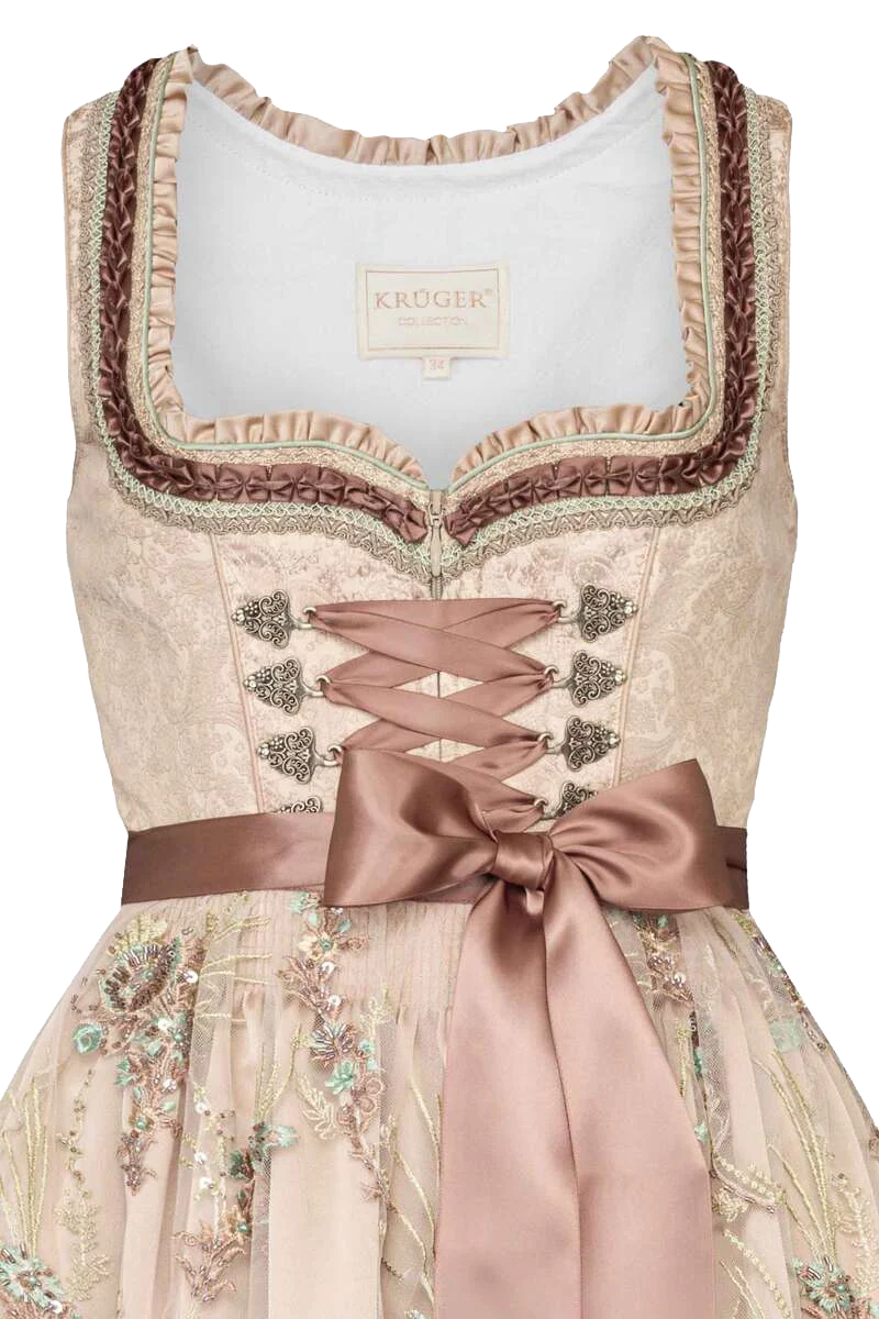 Dirndl Midi mit transparenter Schürze
