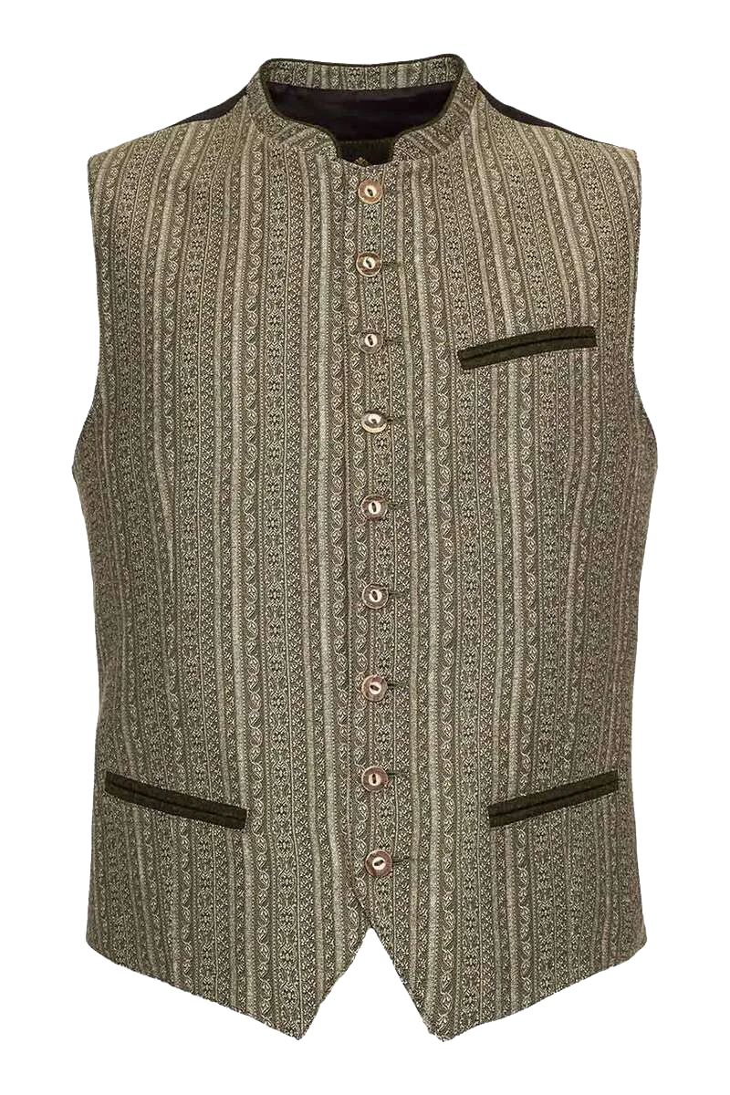 Herren Trachtenweste Slim Fit gemustert