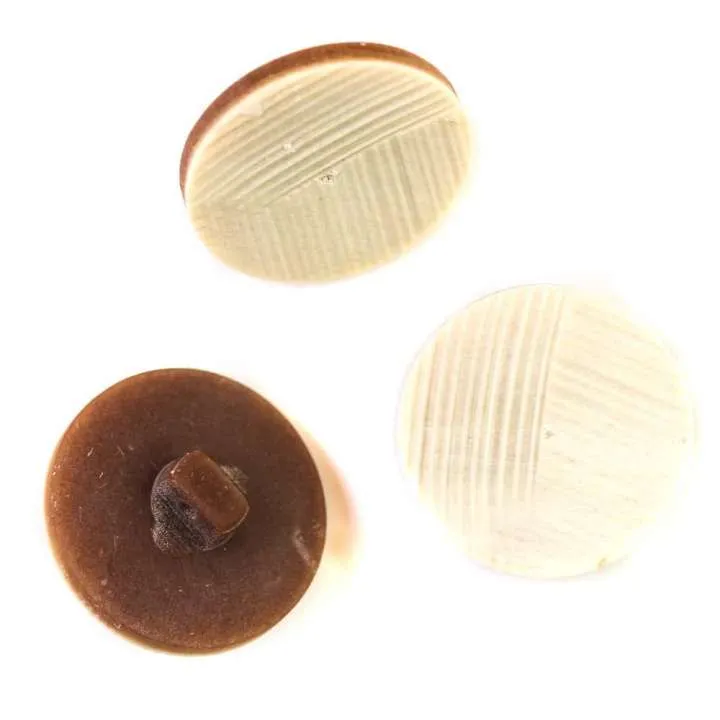 Ösenknopf flach Creme – Kunststoffknopf KM-74