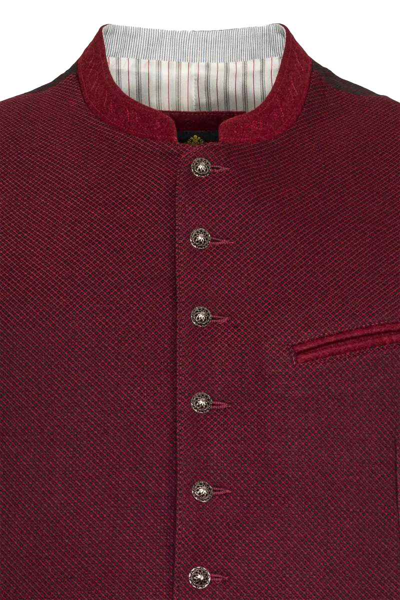 Herren Stretch Trachtenweste Slim fit gemustert