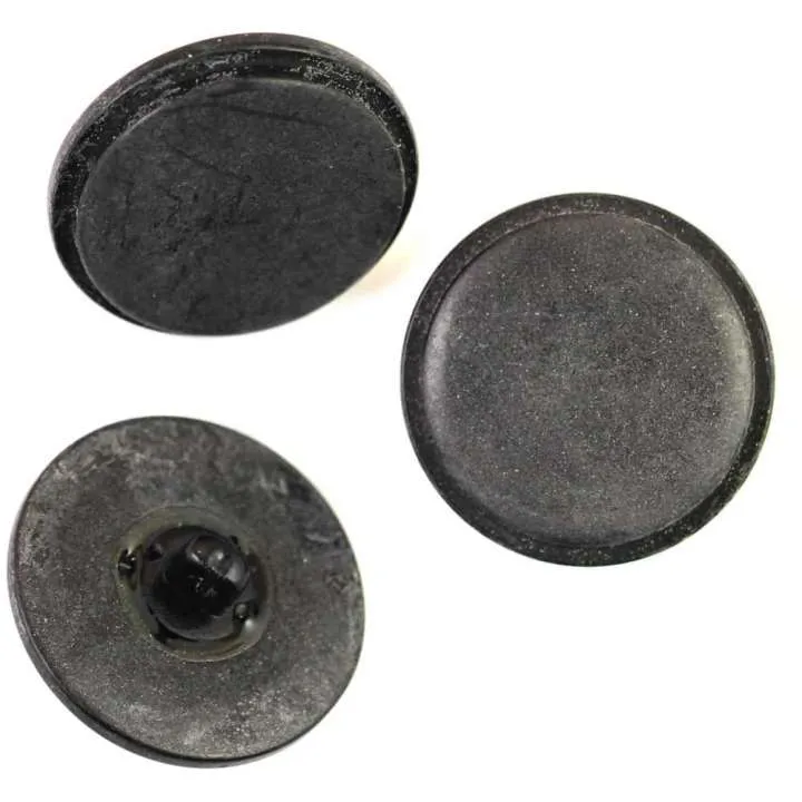Mantelknopf flach Anthrazit – Kunststoffknopf KM-70