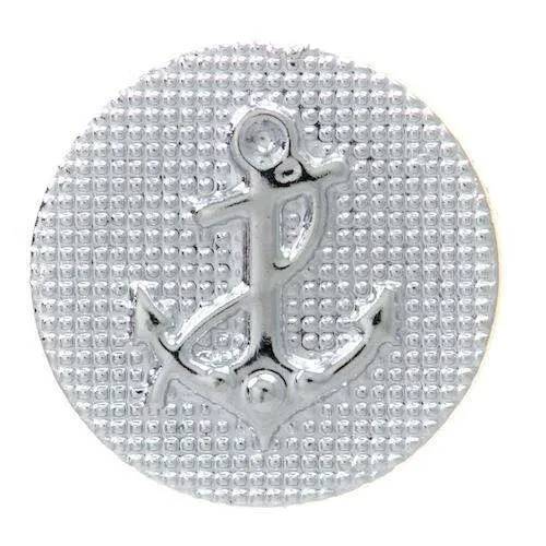 Ösenknopf Anker Silberfarben – Kunststoffknopf KSI-17