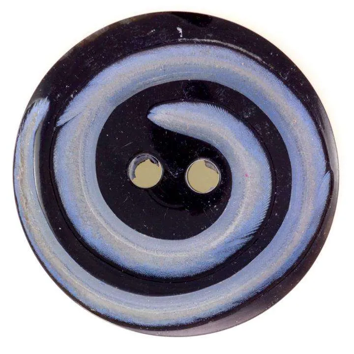 Hornknopf Spiralmuster Schwarz Ösenknopf – HK-201