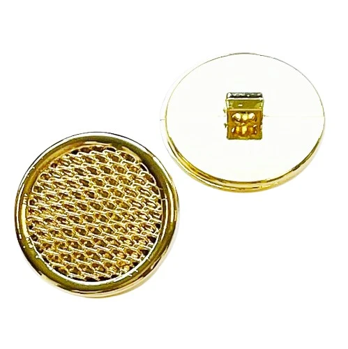 Ösenknopf gold mit Netz Optik – Blazerknopf KGO-56