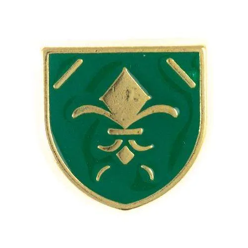 Niete Wappen Gold-Grün – NT-23