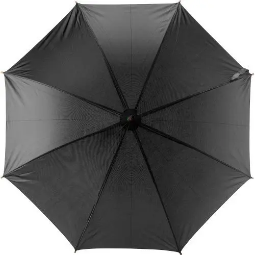 Melanie Regenschirm aus Polyester (190T) - Schwarz, Stilvoller und Zuverlässiger Wetterschutz