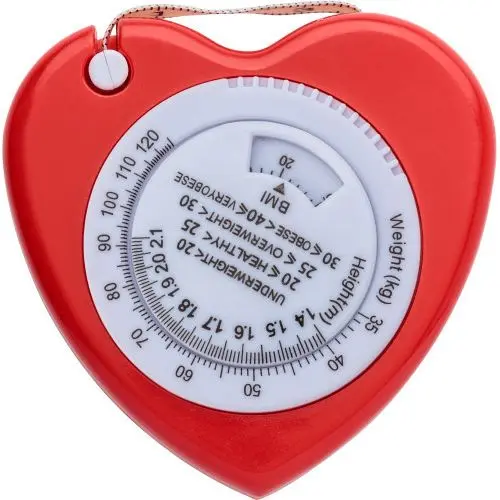BMI Maßband Francine - rot: Präzises Körpermaßband für Fitness, Gesundheit & Abnehmen