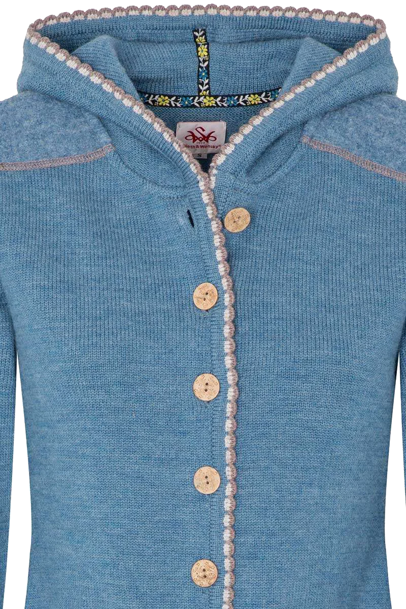 Damen Kapuzen-Strickjacke