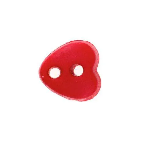 Kinderknopf Herz Rot – Kunststoffknopf KP-002