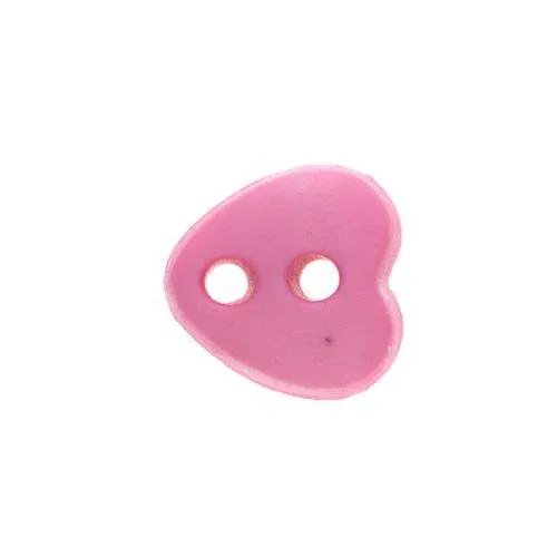Puppenknopf Herz Rosa – Kunststoffknopf KP-002